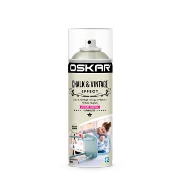 Vopsea spray pentru lemn / metal chalk & vintage efect Oskar, english manor, mat, interior/exterior, 400 ml