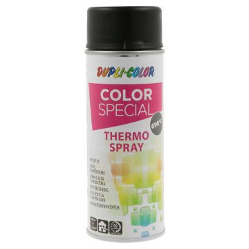 Vopsea spray termorezistenta Dupli-Color, negru, mat, interior/exterior, 400 ml