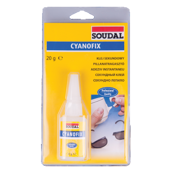 Adeziv instantaneu pentru plastic, ceramica si sticla Soudal Cyanofix 84A, 20 g