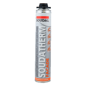 Adeziv poliuretanic polistiren expandat Soudal Soudatherm Facade, aplicare cu pistol, interior/exterior, 750 ml