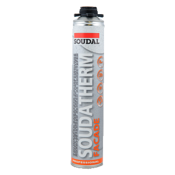 Adeziv poliuretanic polistiren expandat Soudal Soudatherm Facade, aplicare cu pistor, interior/exterior, 750 ml