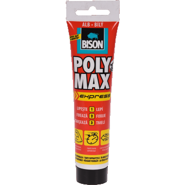 Adeziv si etanseizant Bison Poly Max Original, alb, 165 g
