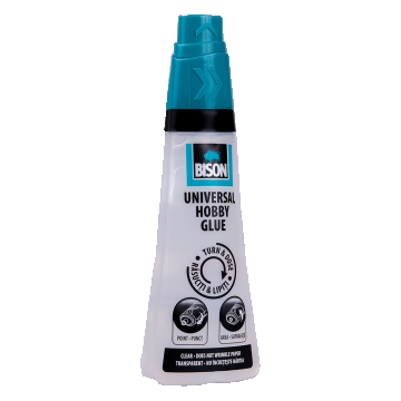 Adeziv universal cu solvent, pentru uz casnic, Bison, Universal Hobby, 90 ml