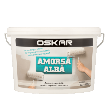 Amorsa perete Oskar, interior, alba, 12 L