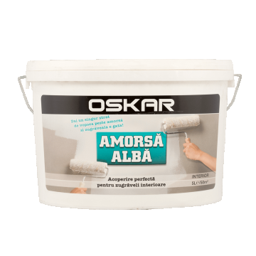 Amorsa perete Oskar, interior, alba, 5 L