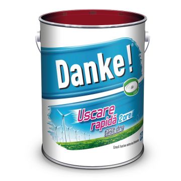 Email Danke uscare rapida, pentru metal, lemn, zidarie, exterior/interior, alb, lucios, 4 l