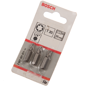 Set 3 biti Bosch T20, 25 mm