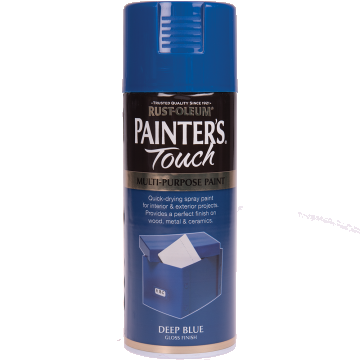 Vopsea spray decorativa Rust-Oleum Painter`s Touchs, albastru inchis, lucios, interior/exterior, 400 ml
