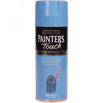 Vopsea spray decorativa Rust-Oleum Painter`s Touchs, albastru spa, lucios, interior/exterior, 400 ml