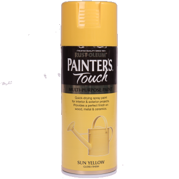 Vopsea spray decorativa Rust-Oleum Painter`s Touchs, galben, lucios, interior/exterior, 400 ml