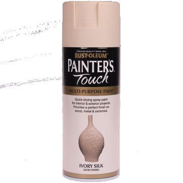 Vopsea spray decorativa Rust-Oleum Painter`s Touchs, ivoriu silk, lucios, interior/exterior, 400 ml