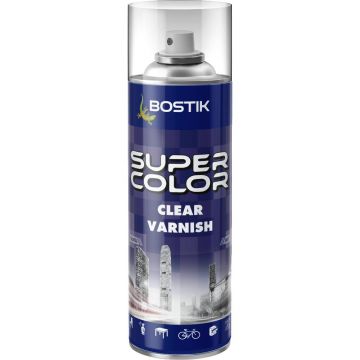 Vopsea spray lac Bostik Super Color, transparent, lucios, interior/exterior, 400 ml