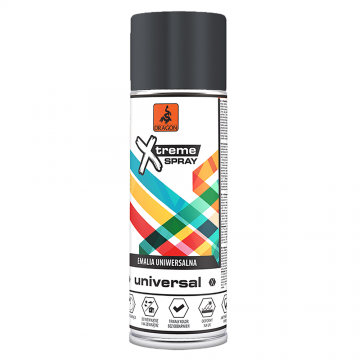 Vopsea spray universala Dragon Xtreme, negru RAL 9017, lucios, interior/exterior, 400 ml