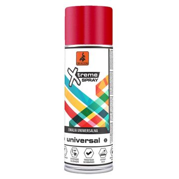 Vopsea spray universala Dragon Xtreme, rosu RAL 3002, lucios, interior/exterior, 400 ml