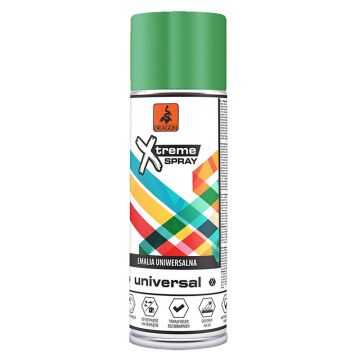 Vopsea spray universala Dragon Xtreme, verde RAL 6002, lucios, interior/exterior, 400 ml