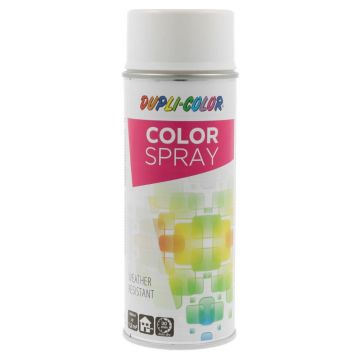 Vopsea spray universala Dupli-Color, alb RAL 9010, lucios, interior/exterior, 400 ml