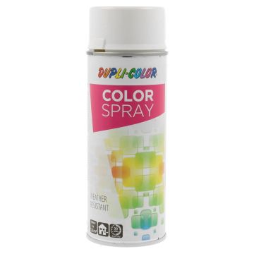 Vopsea spray universala Dupli-Color, alb trafic RAL 9016, mat, interior/exterior, 400 ml