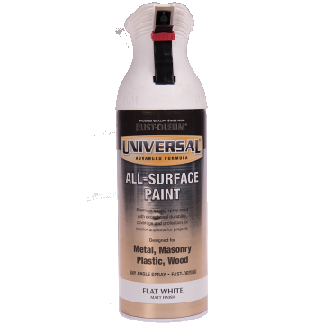 Vopsea spray universala Rust-Oleum, alb, mat, interior/exterior, 400 ml