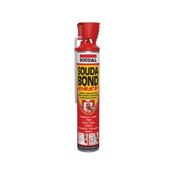 Adeziv poliuretanic polistiren/vata bazaltica Soudal Soudabond Easy, aplicator integrat, interior/exterior, 750 ml