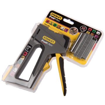 Capsator manual, plastic ABS, pentru bricolaj, Stanley FatMax TR 75 6, pentru capse A, H, G, 7, cuie de tip J, 9