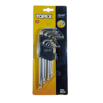 Chei imbus, in 5 puncte, Topex 35D951, TS10-50 mm, set 9 bucati