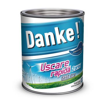 Email Danke uscare rapida, pentru metal, lemn, zidarie, exterior/interior, albastru inchis, lucios, 2.5 l