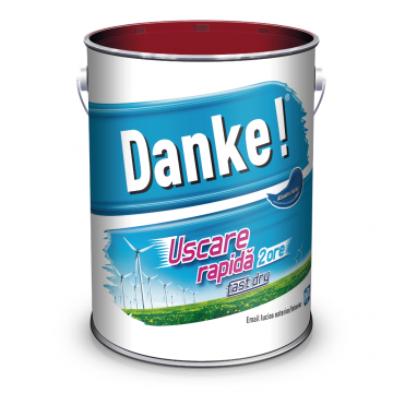 Email Danke uscare rapida, pentru metal, lemn, zidarie, exterior/interior, albastru inchis, lucios, 4 l