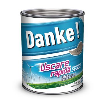 Email Danke uscare rapida, pentru metal, lemn, zidarie, exterior/interior, cafeniu, lucios, 2.5 l