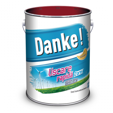 Email Danke uscare rapida, pentru metal, lemn, zidarie, exterior/interior, galben mustar, lucios, 4 l