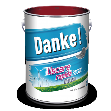 Email Danke uscare rapida, pentru metal, lemn, zidarie, exterior/interior, gri metal, lucios, 4 l