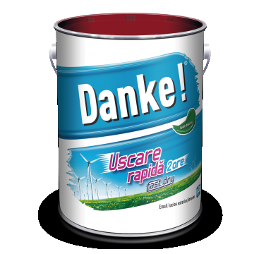 Email Danke uscare rapida, pentru metal, lemn, zidarie, exterior/interior, verde deschis, lucios, 4 l