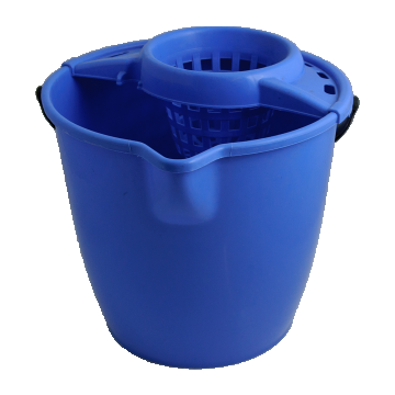 Galeata din plastic cu storcator, Plastina, albastru, 12 L