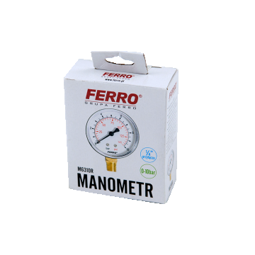 Manometru radial Ferro M6310R, 63 mm, 1/4, 0-10 bar