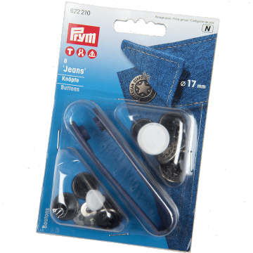 Nasturi nituiti pentru blugi, cu sistem de atasare , Ø 17 mm, set 8 buc