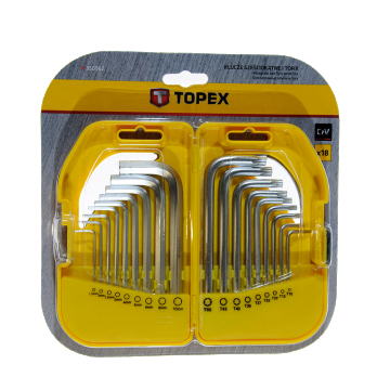 Set chei hexagonale si torx Topex, 18 bucati