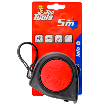 Ruleta uz casnic Top Tools, 5 m x 19 mm