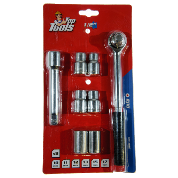 Set 8 chei tubulare, Top Tools 38D143, 1/2, 10-17 mm