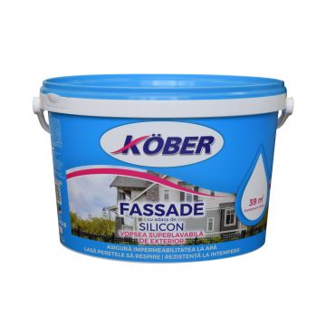 Vopsea lavabila exterior Kober Fassade, alb, 3 l