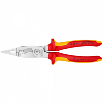 Cleste multifunctional VDE 200mm pentru instalatii electrice, Knipex 13 86 200