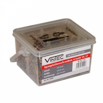 Set suruburi Vintec 75004, O4.5x45 mm, 300 piese