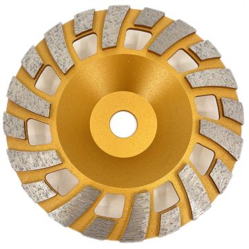Disc cupa diamantata cu dinti alternativi pentru slefuire rapida de Beton si Abrazive 180mmx22,2mm PREMIUM - DXDY.PLCC.180