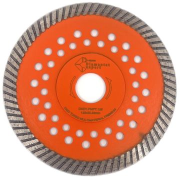 Disc diamantat pentru taiat Granit, Piatra, Beton armat, Materiale dure TURBO Laser 125x22,23mm SUPER PREMIUM - DXDY.PMPT.125