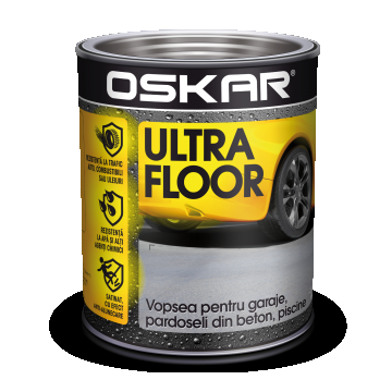Vopsea beton / piscina Oskar Ultra Floor, carbon grey, interior/exterior, 0.75 l