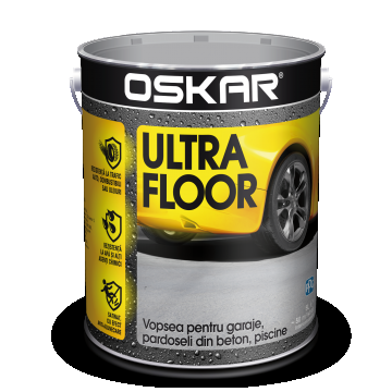 Vopsea beton / piscina Oskar Ultra Floor, carbon grey, interior/exterior, 5 l