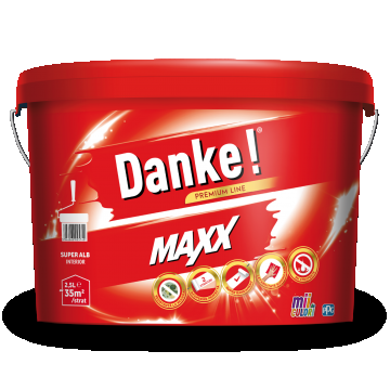 Vopsea lavabila interior Danke Maxx White, alb, 2.5 l