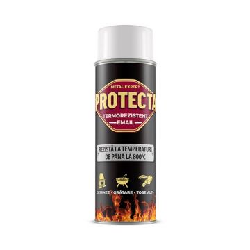 Vopsea spray termorezistenta Protecta, argintiu, mat, interior/exterior, 400 ml