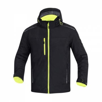 Jacheta de lucru de iarna softshell VISION - negru galben