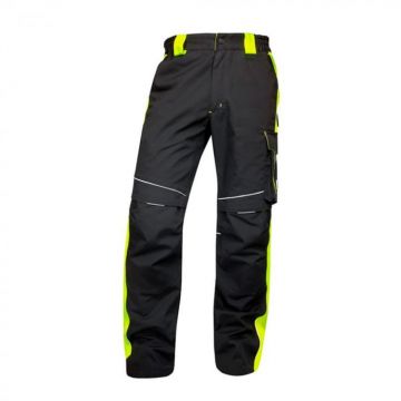 Pantaloni in talie de iarna NEON - negru galben